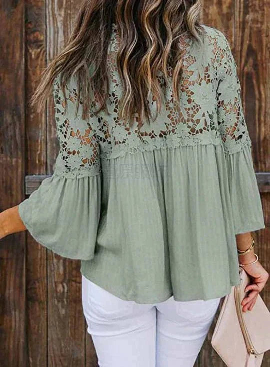 Lily| Floral Lace Blouse