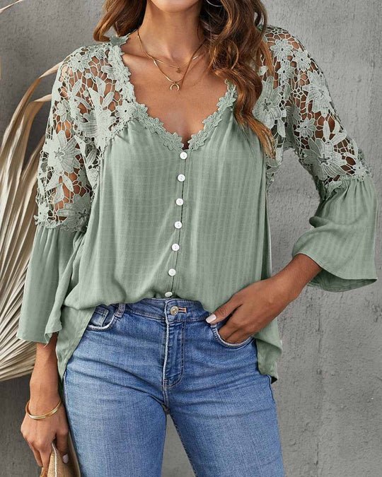 Lily| Floral Lace Blouse