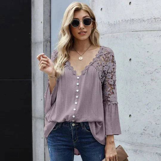 Lily| Floral Lace Blouse