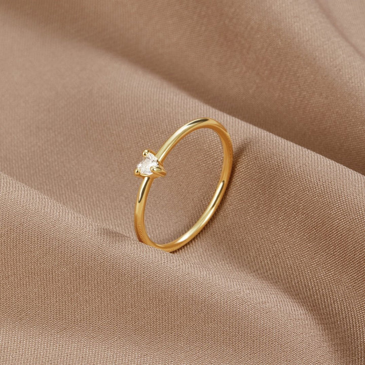 Crystal Heart Ring of Love