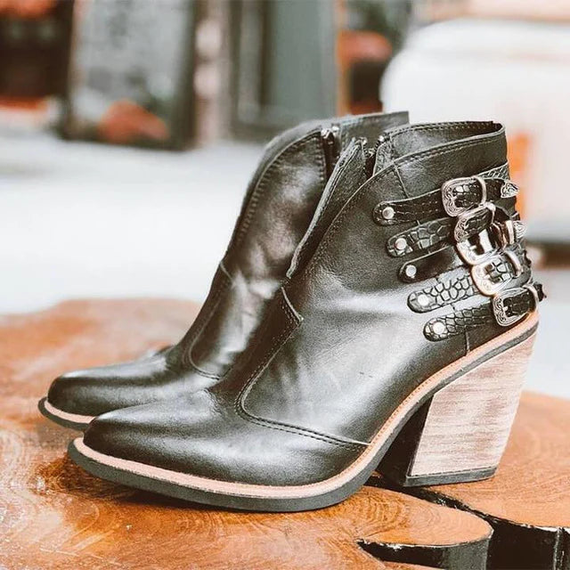Retro Leather Boots