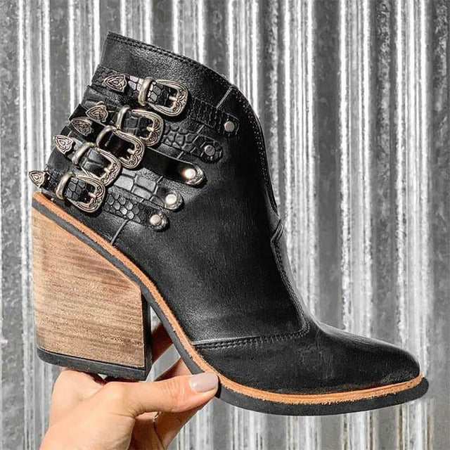 Retro Leather Boots